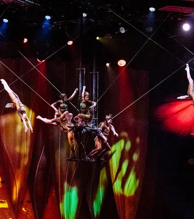 a group of people on a stage