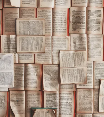 a large stack of books