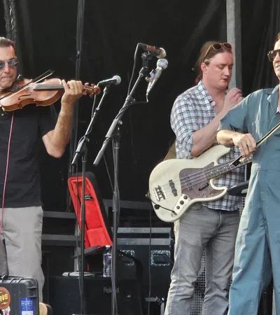 a group of people playing instruments