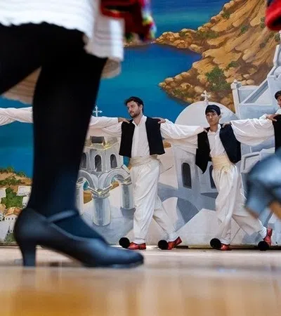 a group of people dancing