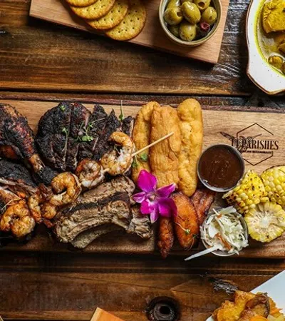 a tray of food