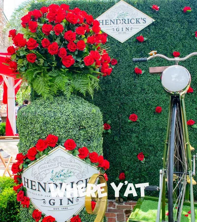 a large wreath of flowers
