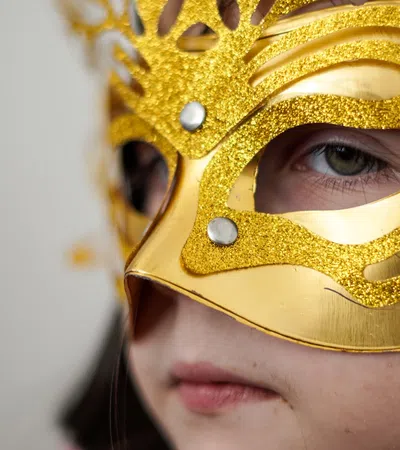 a person wearing a mask