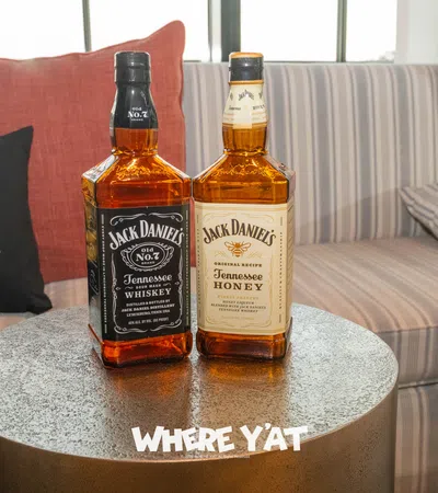 a couple of bottles on a table