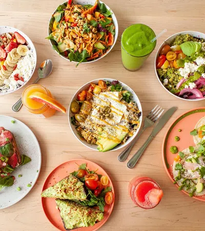 a table full of food
