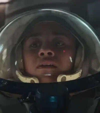 a person wearing a helmet