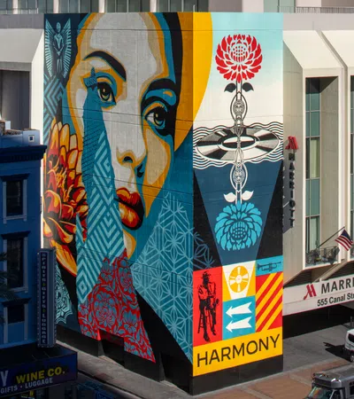 a large mural on a building
