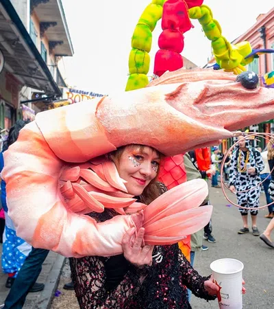 a person holding a large dragon