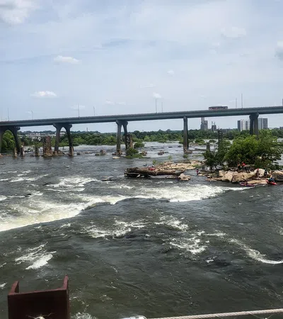 a bridge over a river