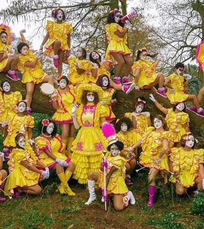 a group of people in clothing