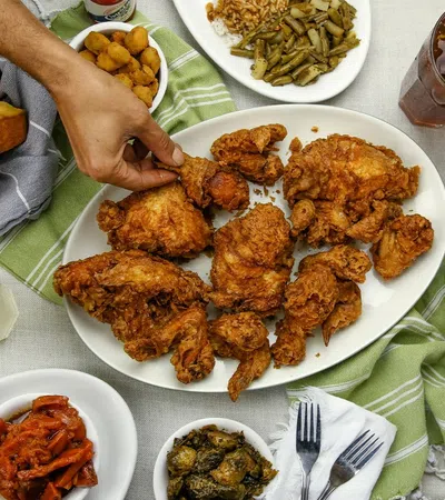 a table full of food