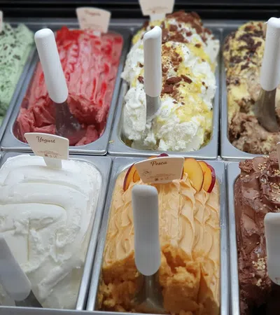 a display of ice cream