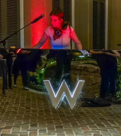 a person playing a piano