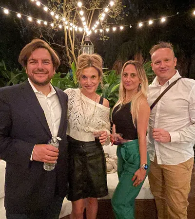 a group of people posing for a photo