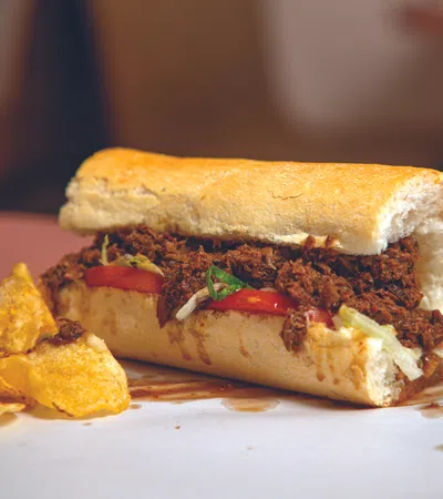 a sandwich with french fries