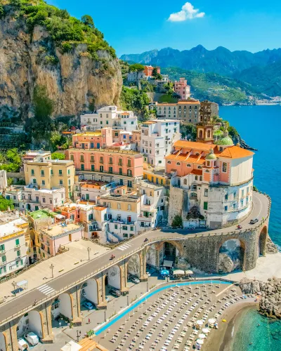 a city on the edge of a cliff