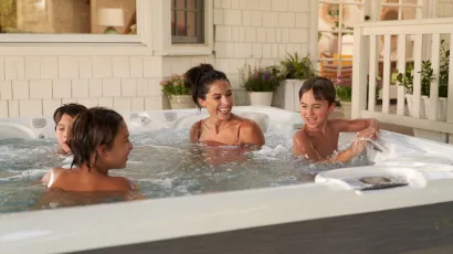 family in a hot