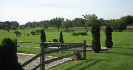 a fence in a field