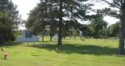 a group of people playing in a park