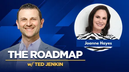 Ted Jenkin and Joanne Hayes featured on a blue background with the title The Roadmap podcast