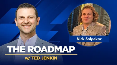 The Roadmap podcast banner with Ted Jenkin smiling and Nick Salpekar in a circular inset on blue background.