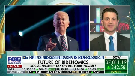 Ted Jenkin and Joe Biden discuss future of Bidenomics and social security tax on Fox Business live show.