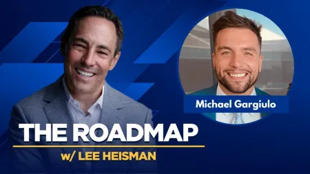 The Roadmap podcast banner with hosts Lee Heisman and Michael Gargiulo on a blue background.