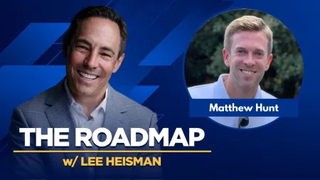 Hosts Lee Heisman and Matthew Hunt smiling in promotional graphic for The Roadmap podcast episode