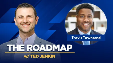 Ted Jenkin and Travis Townsend featured in The Roadmap podcast banner with blue background and bold text.
