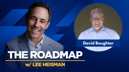 The Roadmap podcast cover featuring Lee Heisman smiling and David Boughter in inset on blue background.