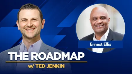 Ted Jenkin and Ernest Ellis smiling in a blue background promoting The Roadmap podcast episode.