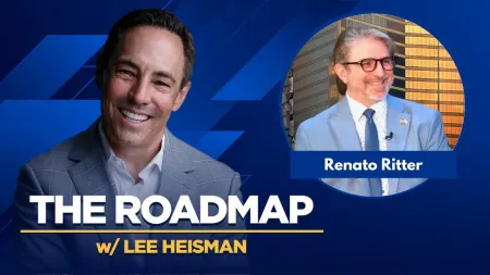 Host Lee Heisman and guest Renato Ritter in promotional graphic for The Roadmap podcast episode.