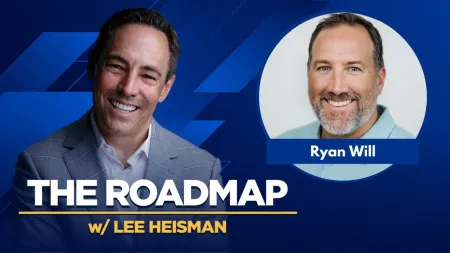 Podcast cover for The Roadmap with Lee Heisman featuring guest Ryan Will on a blue background.