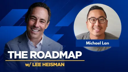 The Roadmap podcast graphic featuring hosts Lee Heisman and Michael Lan on a blue background.