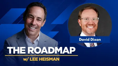 Podcast banner featuring Lee Heisman smiling and a photo of David Dixon, titled The Roadmap podcast.