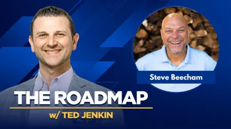 Podcast cover featuring Ted Jenkin and Steve Beecham with bold title The Roadmap on blue background