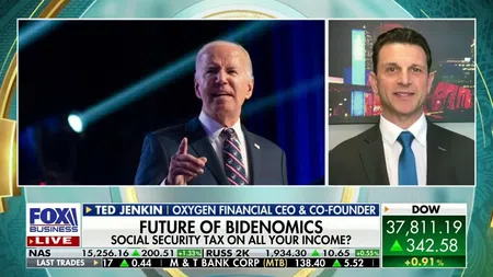 Ted Jenkin and Joe Biden discuss future of Bidenomics and social security tax on Fox Business live show.