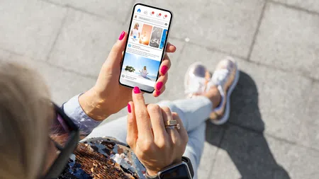 a person holding a cell phone