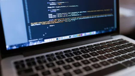 a laptop with a keyboard