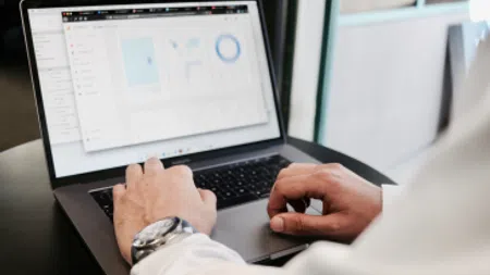 a person using a laptop