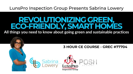 Sabrina Lowery presents a 3-hour course on revolutionizing green, eco-friendly, smart homes with sustainable practices.