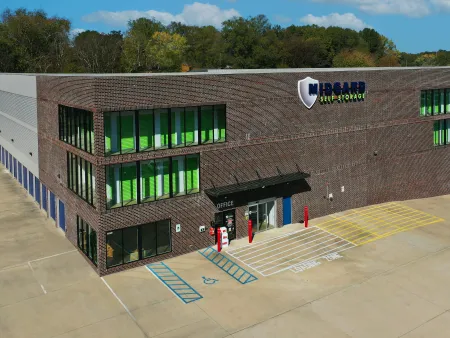 a building with a sign on the front