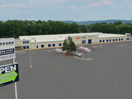 a parking lot with cars