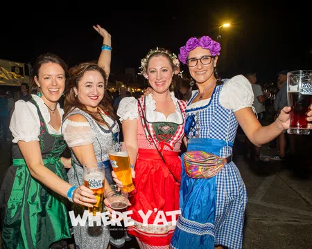 Deutsches Haus presents Steinhoisting, food, music and a lotta beer at Oktoberfest this weekend and next weekend during the festivals of New Orleans. #deutscheshous #oktoberfest2026