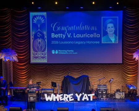 The Manning Family Children's Hospital celebrates their 2nd Annual Louisiana Legacy at the Orpheum Theatre fundraising event for the new Neonatal Intensive Care Unit (NICU) which supports the hospitals longstanding commitment to advance the health and wellbeing of Louisiana's Children and celebrating 2026 Louisiana Legacy Honoree Betty Lauricella of 42 years on Thursday, October 1, 2026.