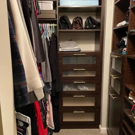 a closet full of shoes