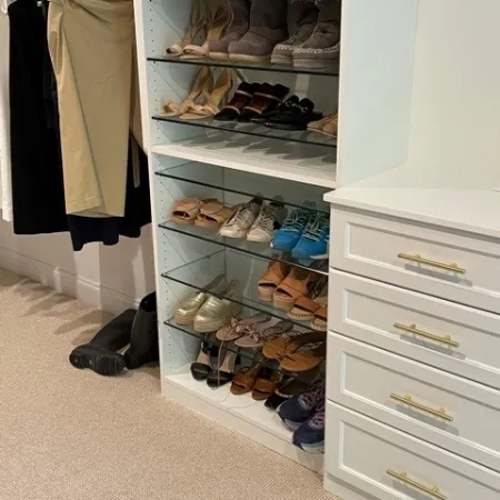 a closet full of shoes