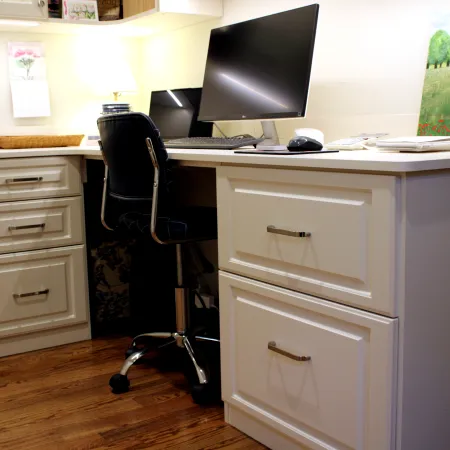 a computer on a desk