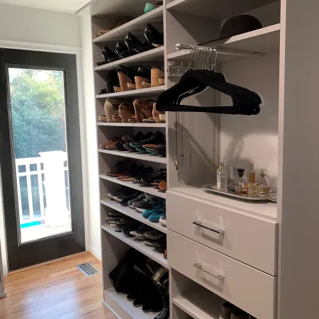 a closet with many items in it