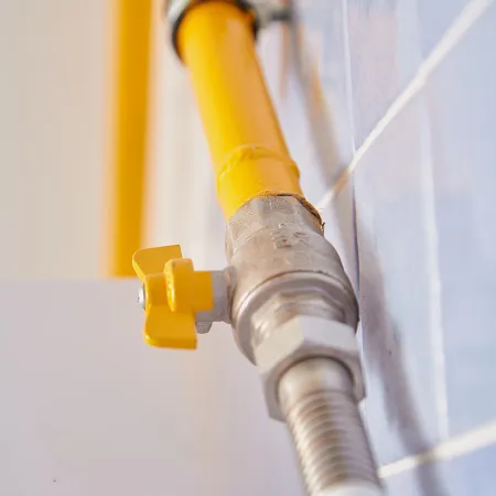 close-up of a yellow pipe